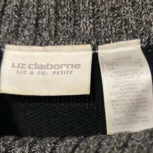 Liz Claiborne Charcoal Knit Top